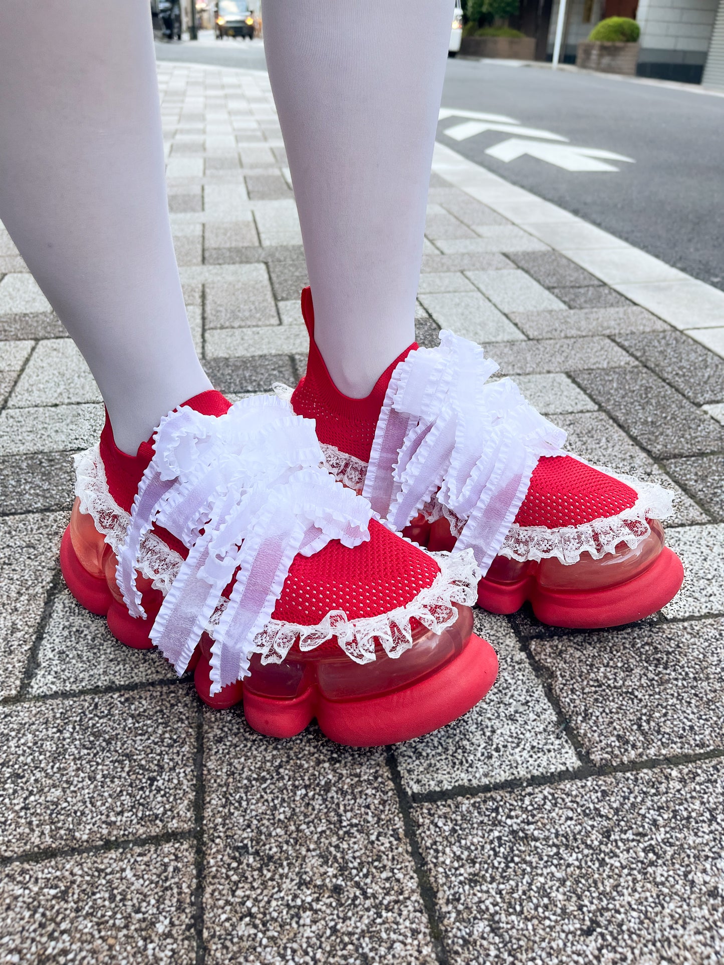 "Jewelry" Ark Lace Ribbon / Red