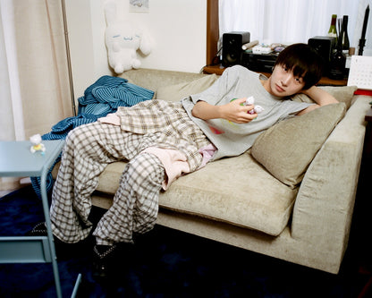 Layered Pants / White-Beige