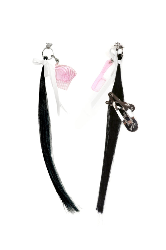 【SS26受注】Hairdo Earrings / Pink / D'heygere x JennyFax / JFSS26ACC02