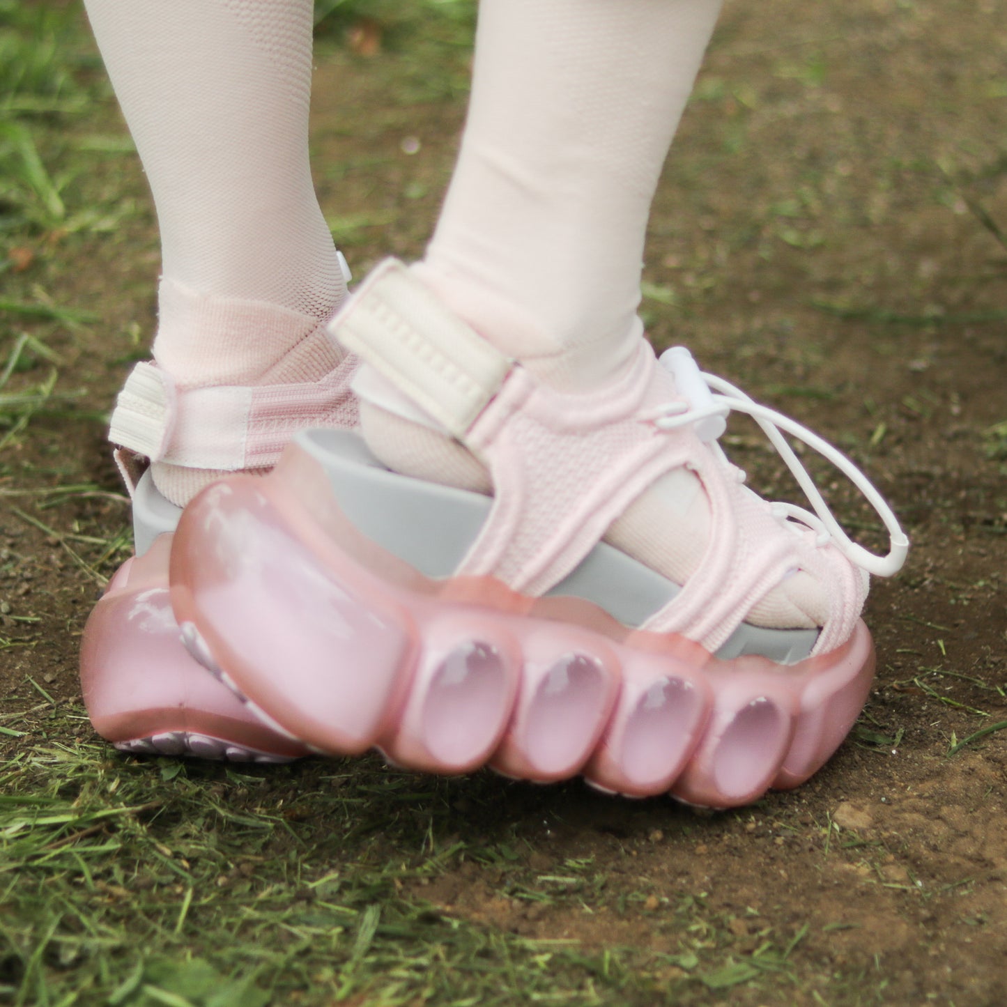 "Jewelry" Bubble Sandal / L.Pink