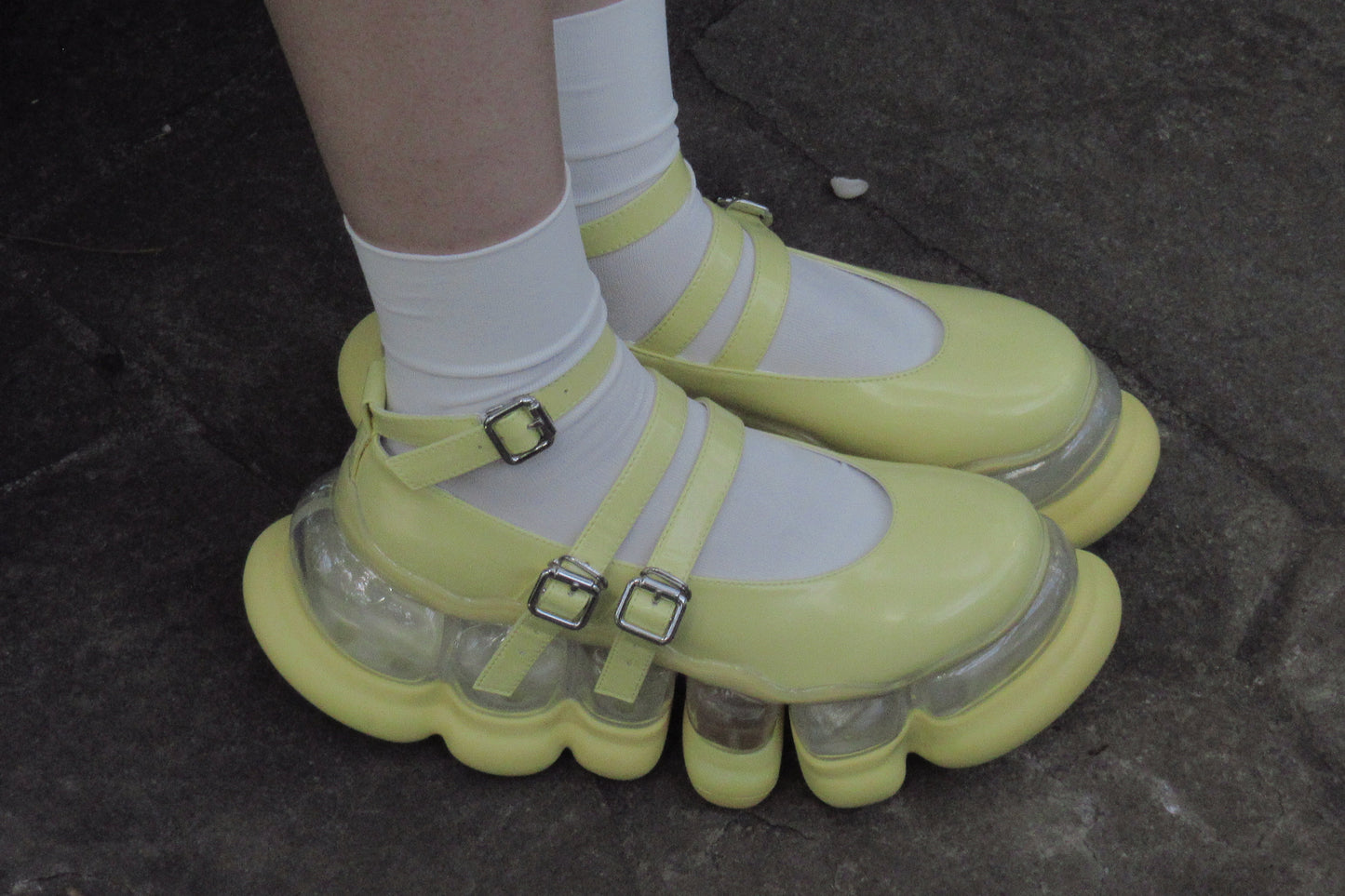 "Jewelry" Ark Three Straps Mary Jane / Yellow