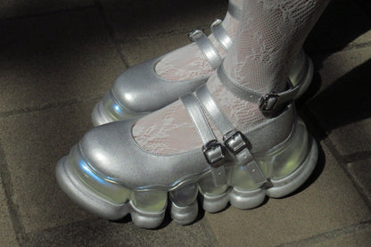 "Jewelry" Ark Three Straps Mary Jane / Silver