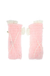 Hand Knit Arm Warmer / Light pink