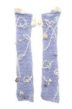 Hand Knit Arm Warmer / Lilac