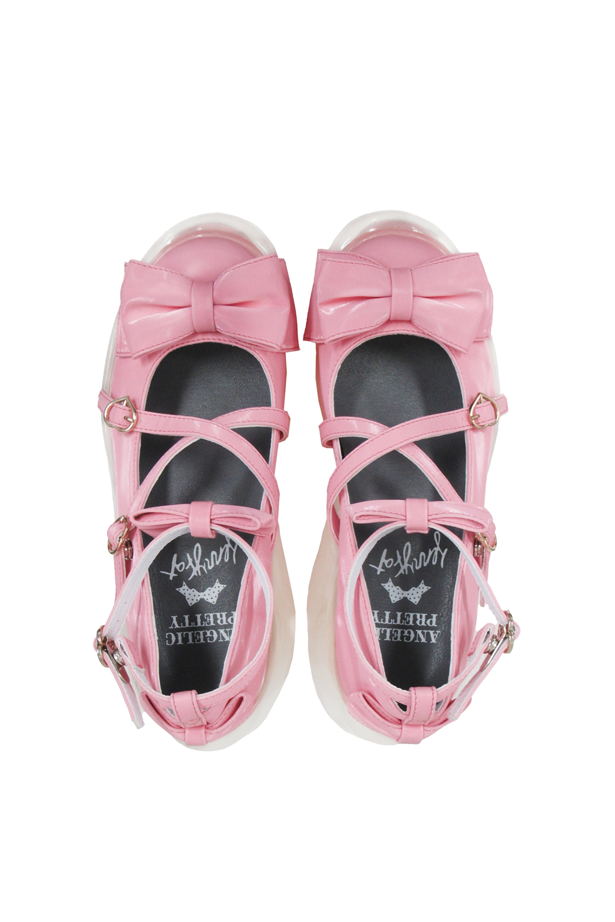 Angelic Pretty × Jenny Fax 厚底靴 Pink Tea Party Moon / Pink / JennyFax × Angelic Pretty