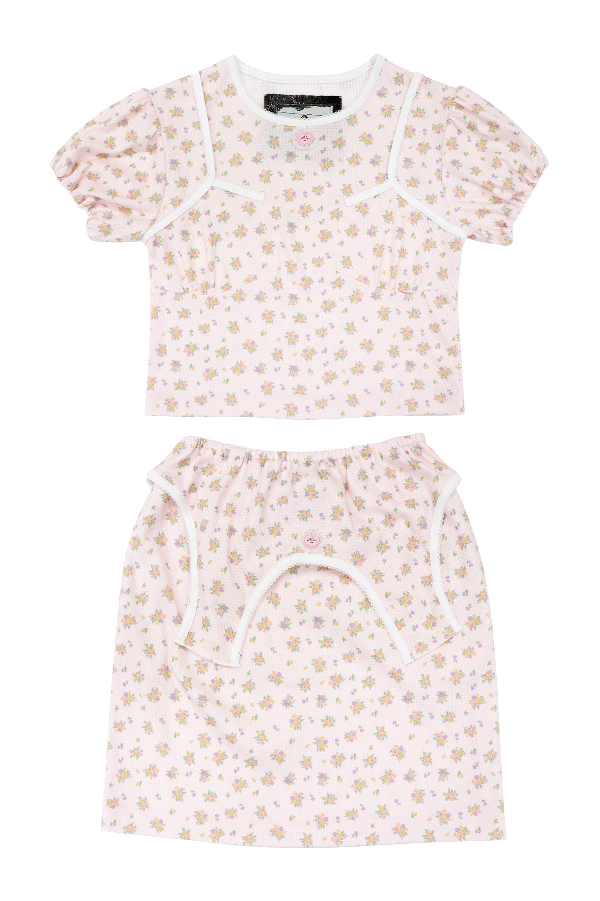 Sweet Heart Jersey Skirt / Pink