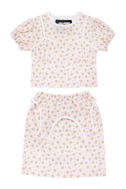 Sweet Heart Jersey Skirt / Pink