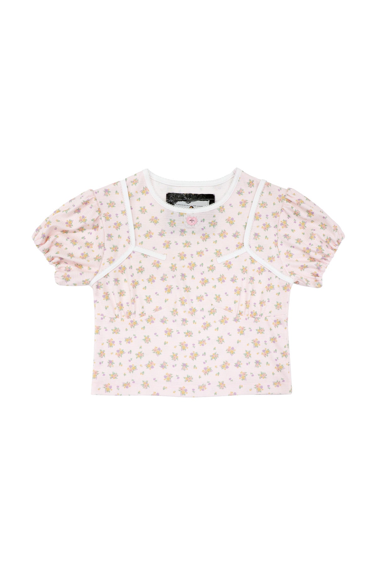 Sweet Heart Jersey Tops / Pink