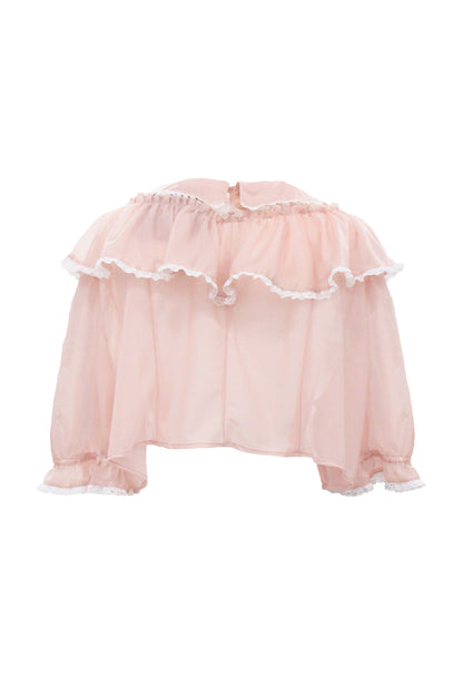 [25SS Pre-order] Short Lace Blouse / Pink / JFSS25B011