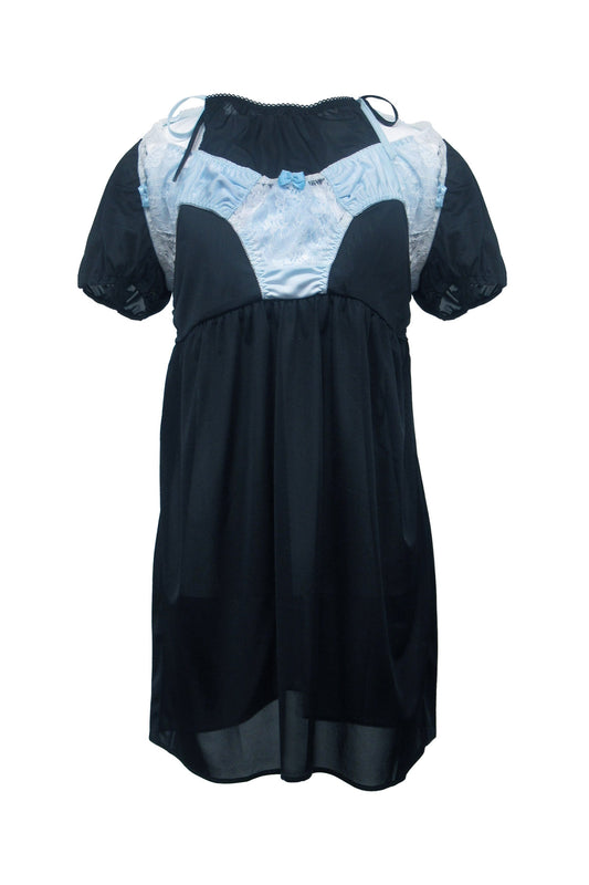 2 Colors Nickers Dress / Black