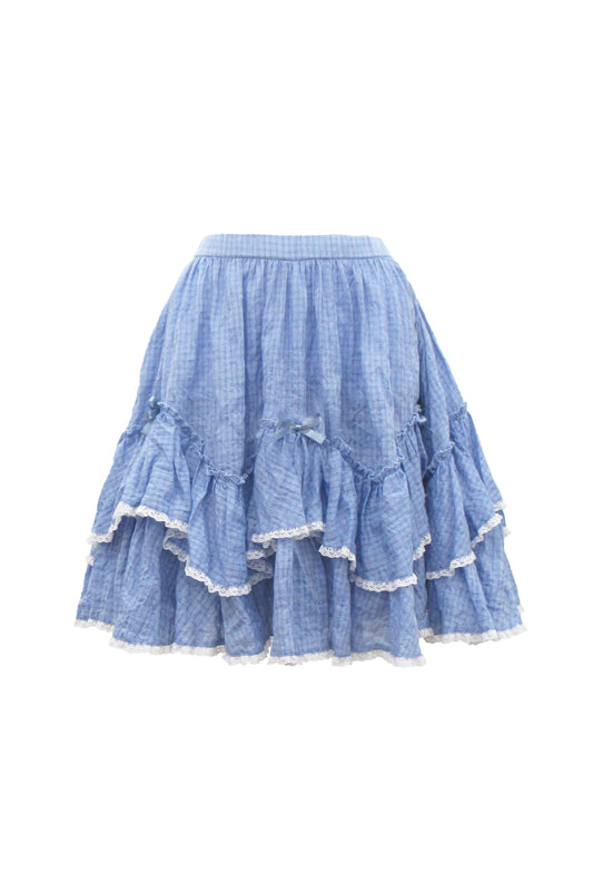 Cotton Lolita Skirt / Blue