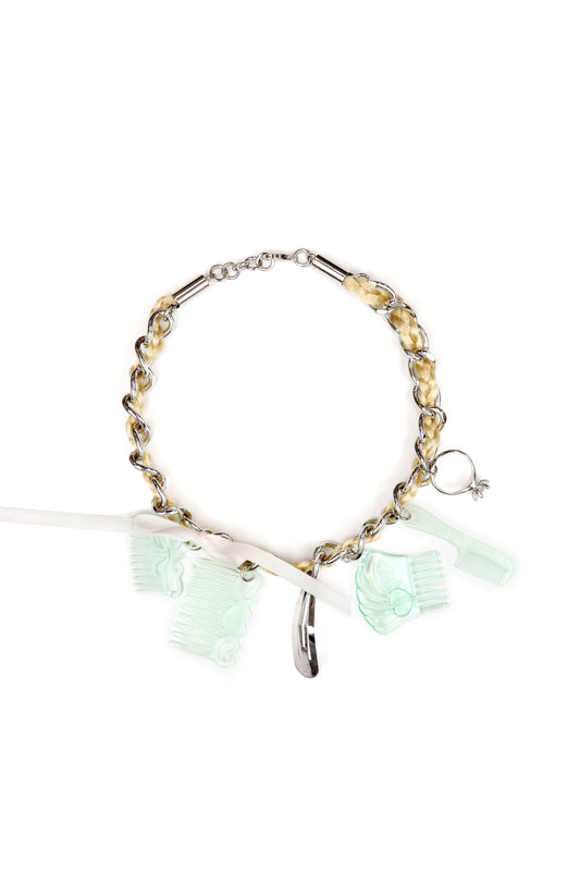 【SS26受注】Hairdo Necklace / Mint / D'heygere x JennyFax / JFSS26ACC03