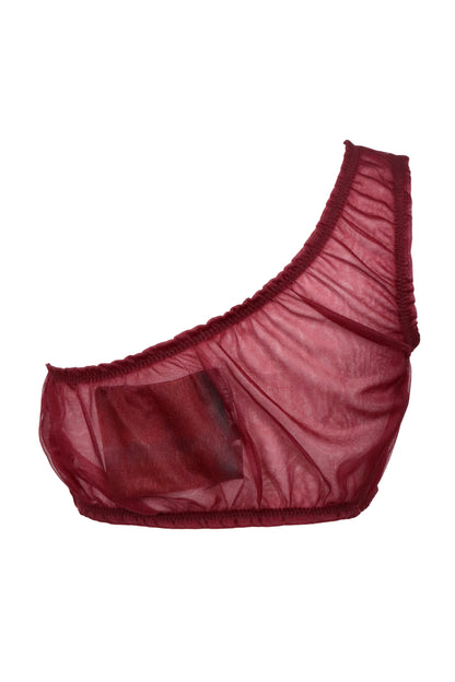 【SS26受注】Nickers Sheer Top / Wine / JFSS26T011