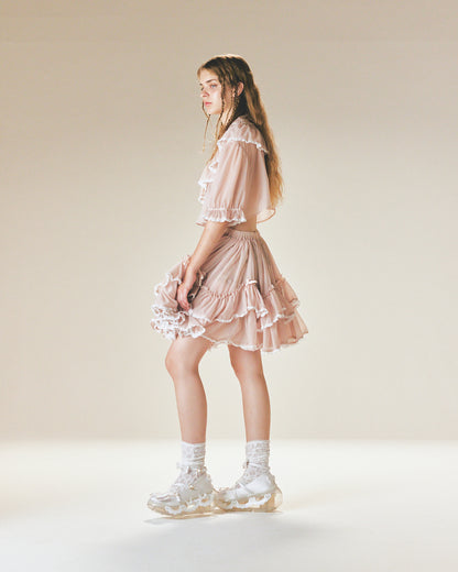 [25SS Pre-order] Lace Lolita Skirt / Pink / JFSS25S021