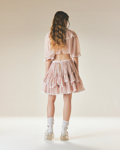 [25SS Pre-order] Lace Lolita Skirt / Pink / JFSS25S021