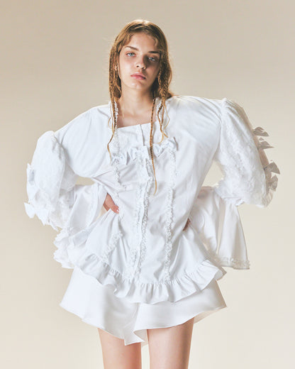 Satin Panty Skirt / White