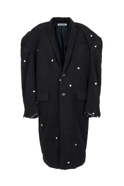 [AW26 Pre-Order] Wrinkle Heart Jacket / Black / MSAW26JK05