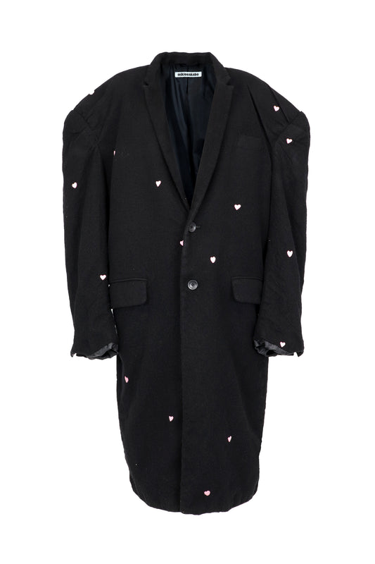 【AW26受注】Wrinkle Heart Jacket / Black / MSAW26JK05