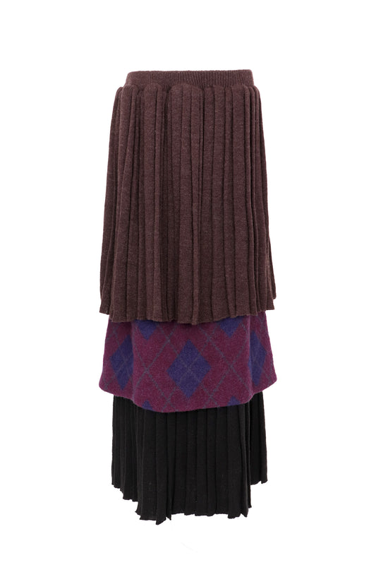 【AW26受注】Time Transition Skirt / Wine / MSAW26K01
