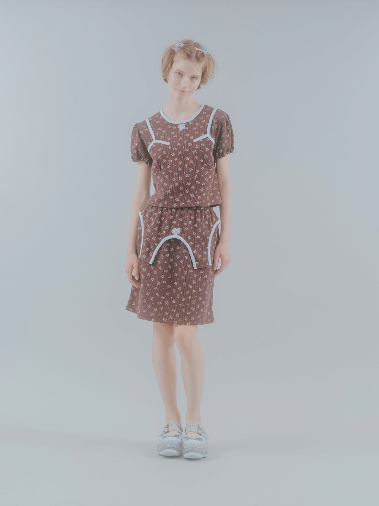 Sweet Heart Jersey Set-Up / Brown