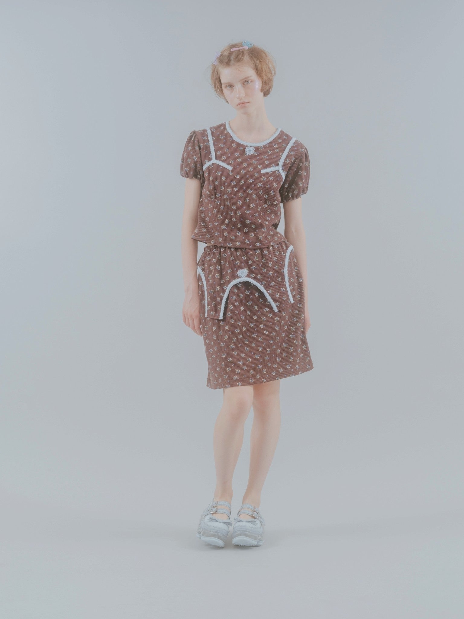 JennyFax mikiosakabe 総柄 2WAY ワンピース フレア袖 総レース8分フレア袖ワンピース｜JENNE(ジェンヌ)公式通販：パリ
