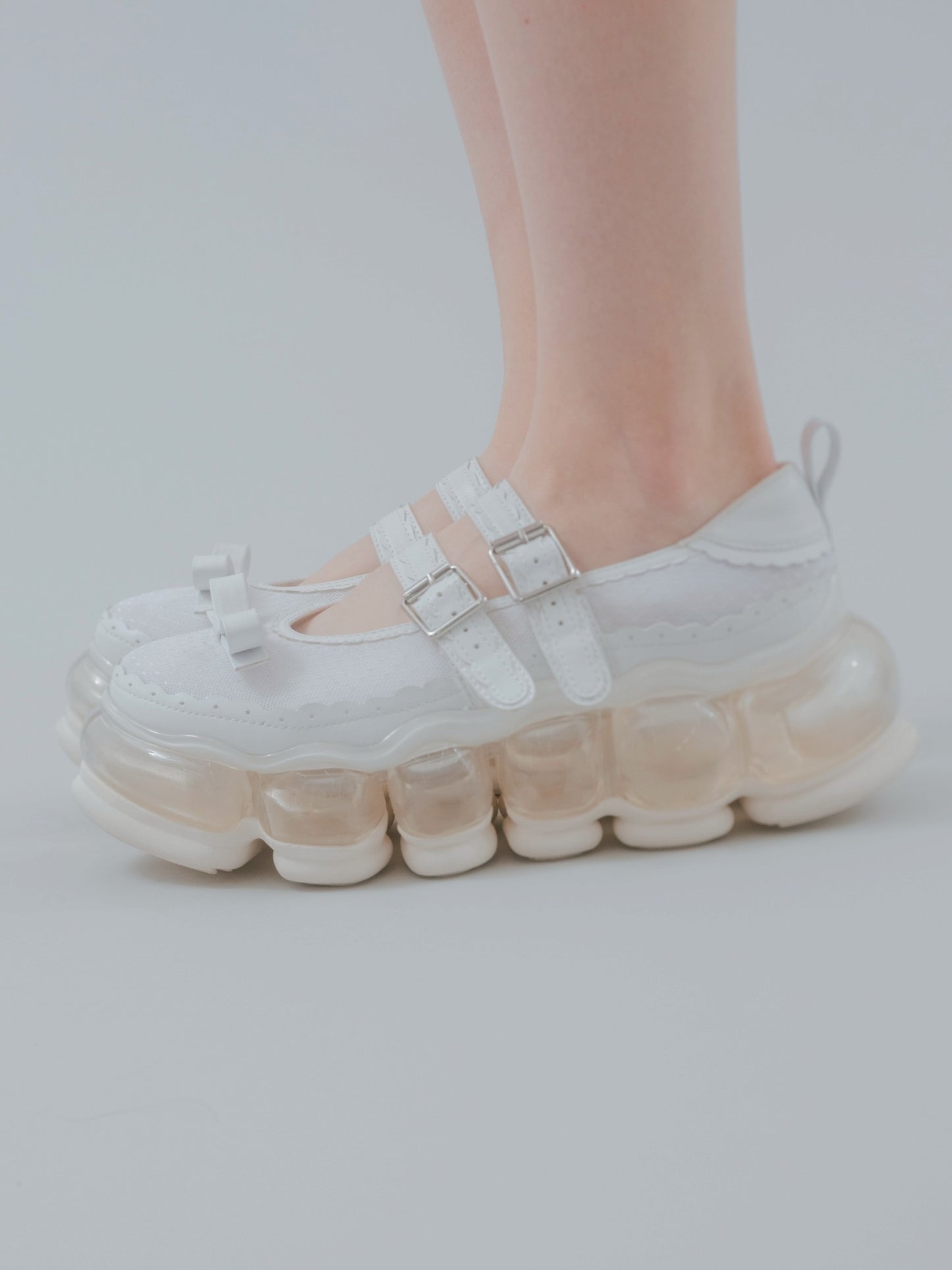 New "Jewelry" Mary Jane Sugar / White