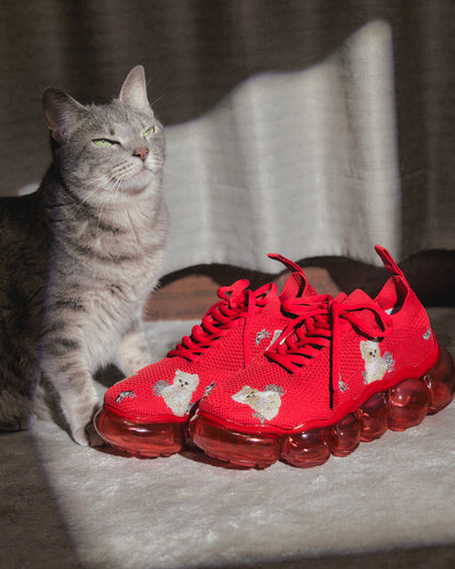 Jewelry Kitten Embroidery / Red