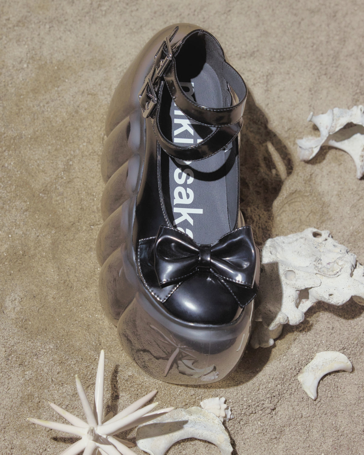 High Bubble Cross Mary Jane / Black