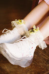 【Gifting】Hana's embroidery shoes / White