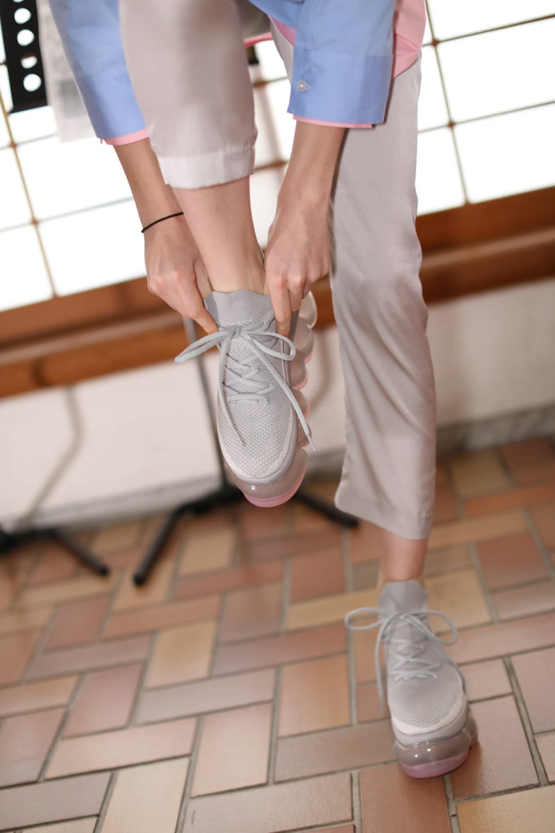 【Gifting】New "Jewelry" High Shoes / Pink Gray