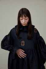 Frill Collar Embroidery OP / Black
