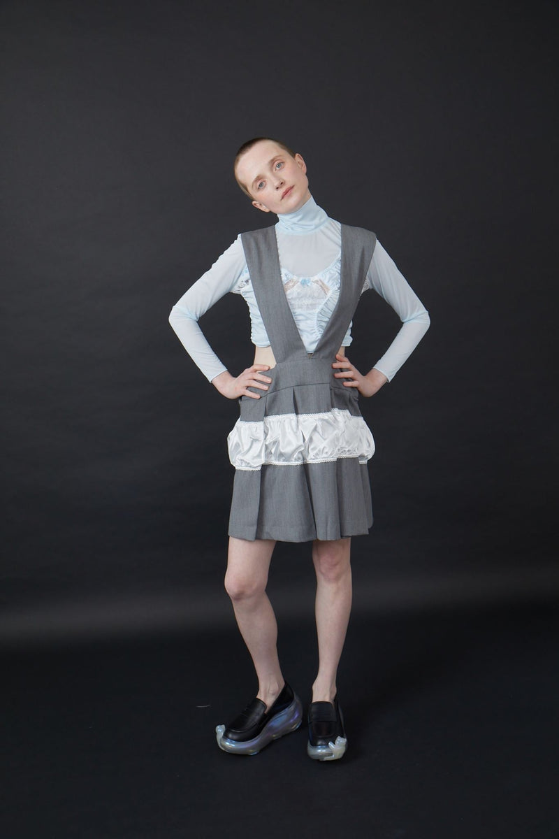 Panty School Jump Skirt / White gray｜MIKIOSAKABE&JennyFax公式 
