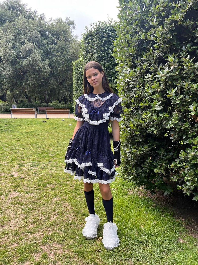 Lace Lolita Dress / Navy white｜MIKIOSAKABE&JennyFax公式ストア 