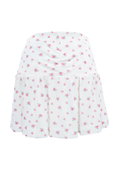 Peach Heart Mini Skirt / Hot Pink