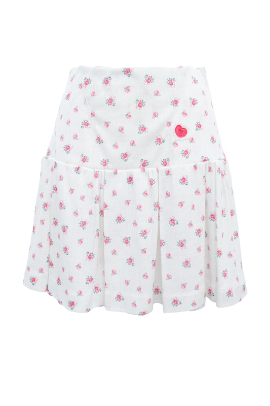 Peach Heart Mini Skirt / Hot Pink