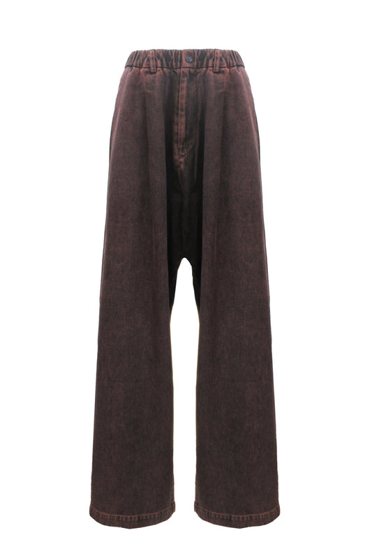 [24AW Pre-order] Denim Wide Trousers / Brown / MSAW24P023