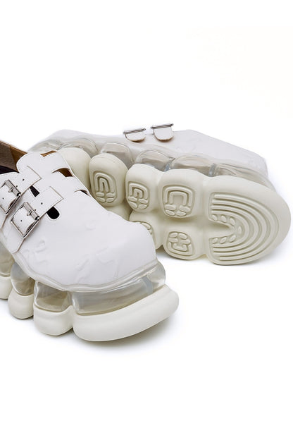 "Jewelry" Ark Emboss Mary Jane / White