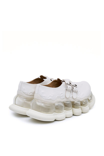 "Jewelry" Ark Emboss Mary Jane / White