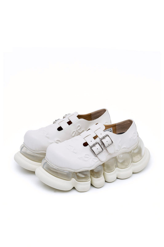 "Jewelry" Ark Emboss Mary Jane / White