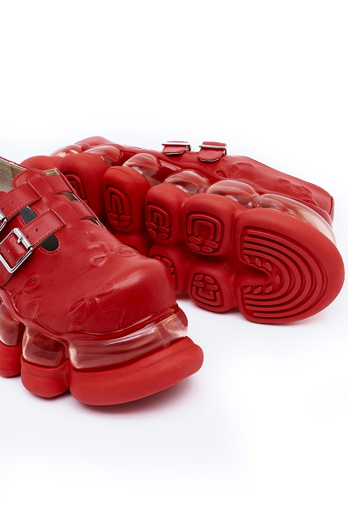 "Jewelry" Ark Emboss Mary Jane / Red