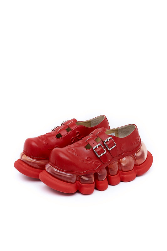 "Jewelry" Ark Emboss Mary Jane / Red