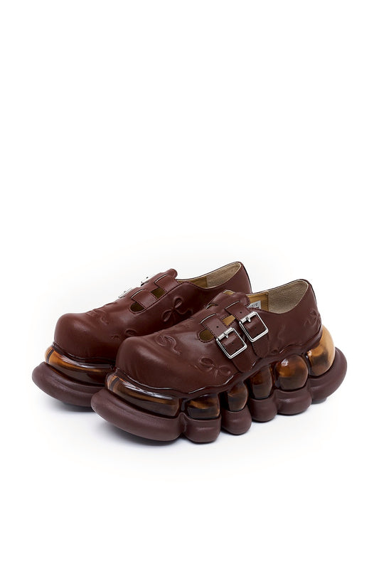 "Jewelry" Ark Emboss Mary Jane / Brown