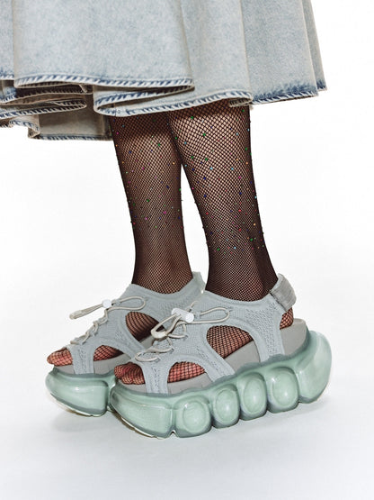 "Jewelry" Bubble Sandal / Gray