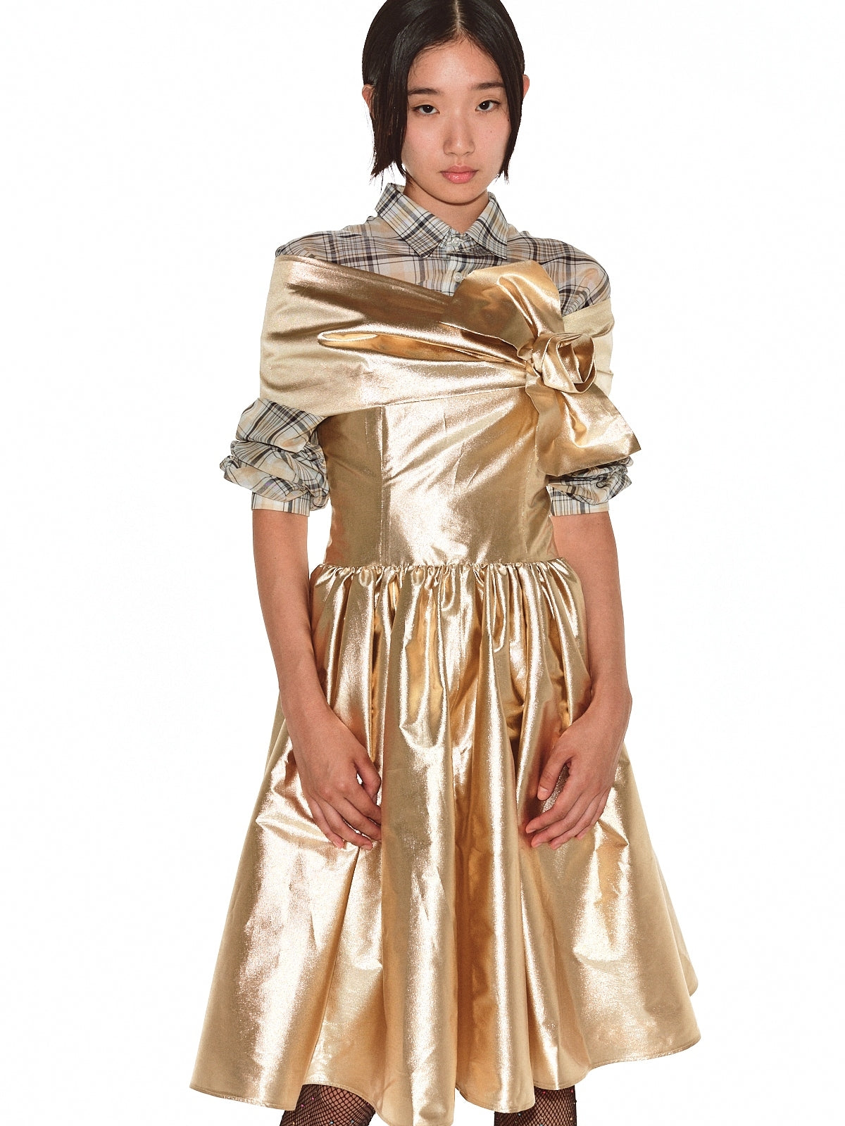 Big Ribbon Dress / Gold