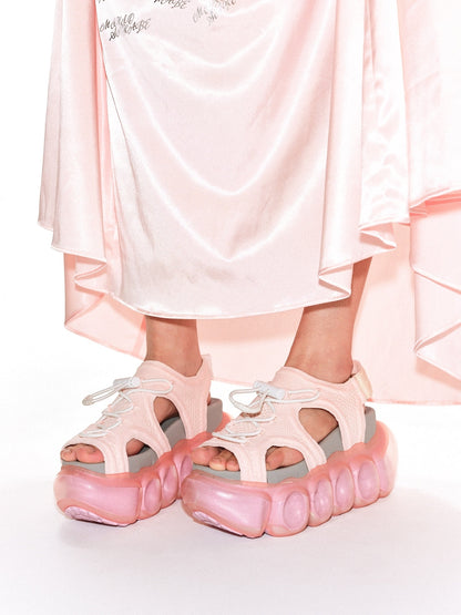 "Jewelry" Bubble Sandal / L.Pink