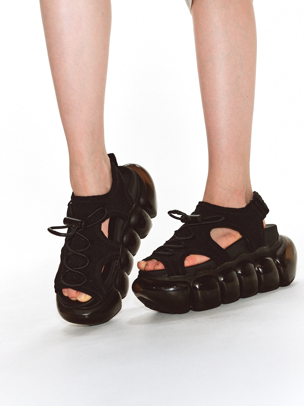 "Jewelry" Bubble Sandal / Black