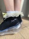 【Gifting】Logo Embroidery Shoes / Clear BlackWhite