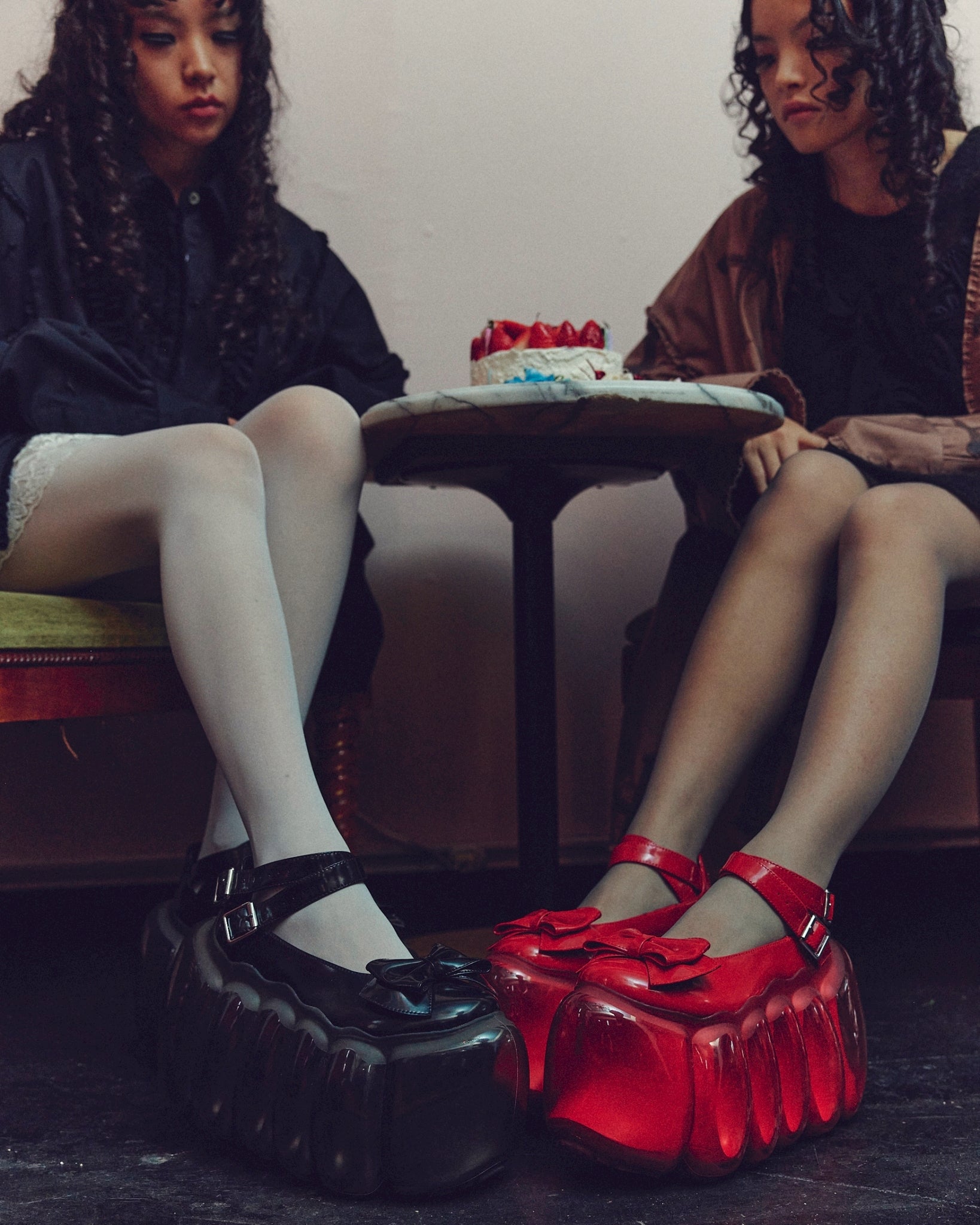 Pre-order] High Bubble Cross Mary Jane / Red | MIKIOSAKABE &amp