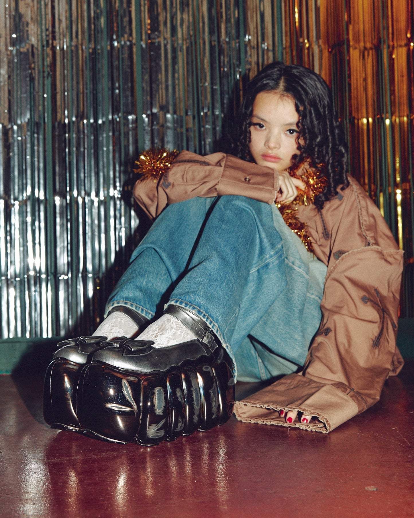 [Pre-order] High Bubble Cross Mary Jane / Chrome