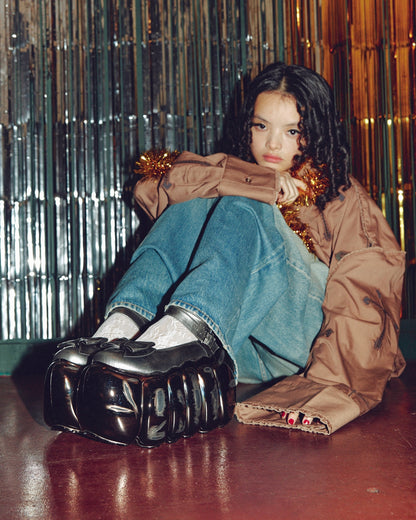 [Pre-order] High Bubble Cross Mary Jane / Chrome